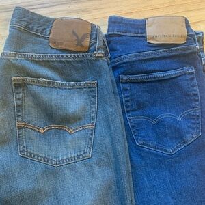 2 pairs of Men’s American Eagle Jeans 30x30 Slim Straight